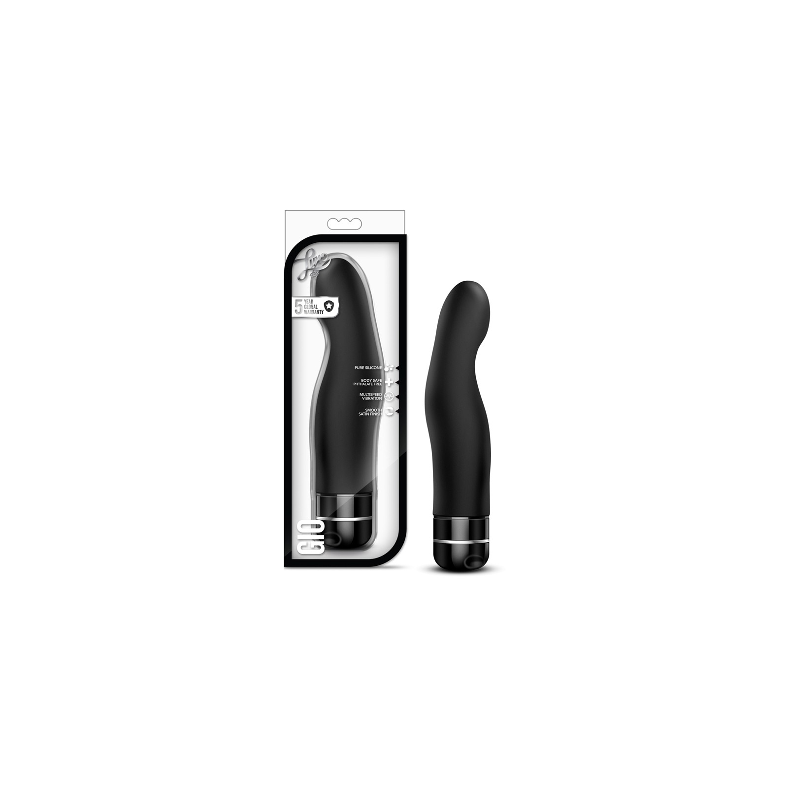 Luxe Gio Silicone G-Spot Vibrator Black