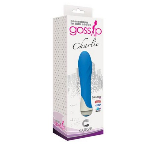 Vibrador Texturizado de Silicona Curve Toys Gossip Charlie a Prueba de Agua Azure