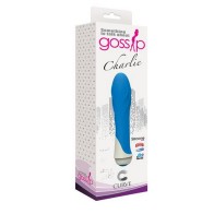 Curve Toys Gossip Charlie Waterproof Textured Silicone Vibrator Azure