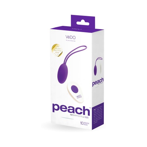 VeDO Peach Rechargeable Egg Vibe - Into You Indigo