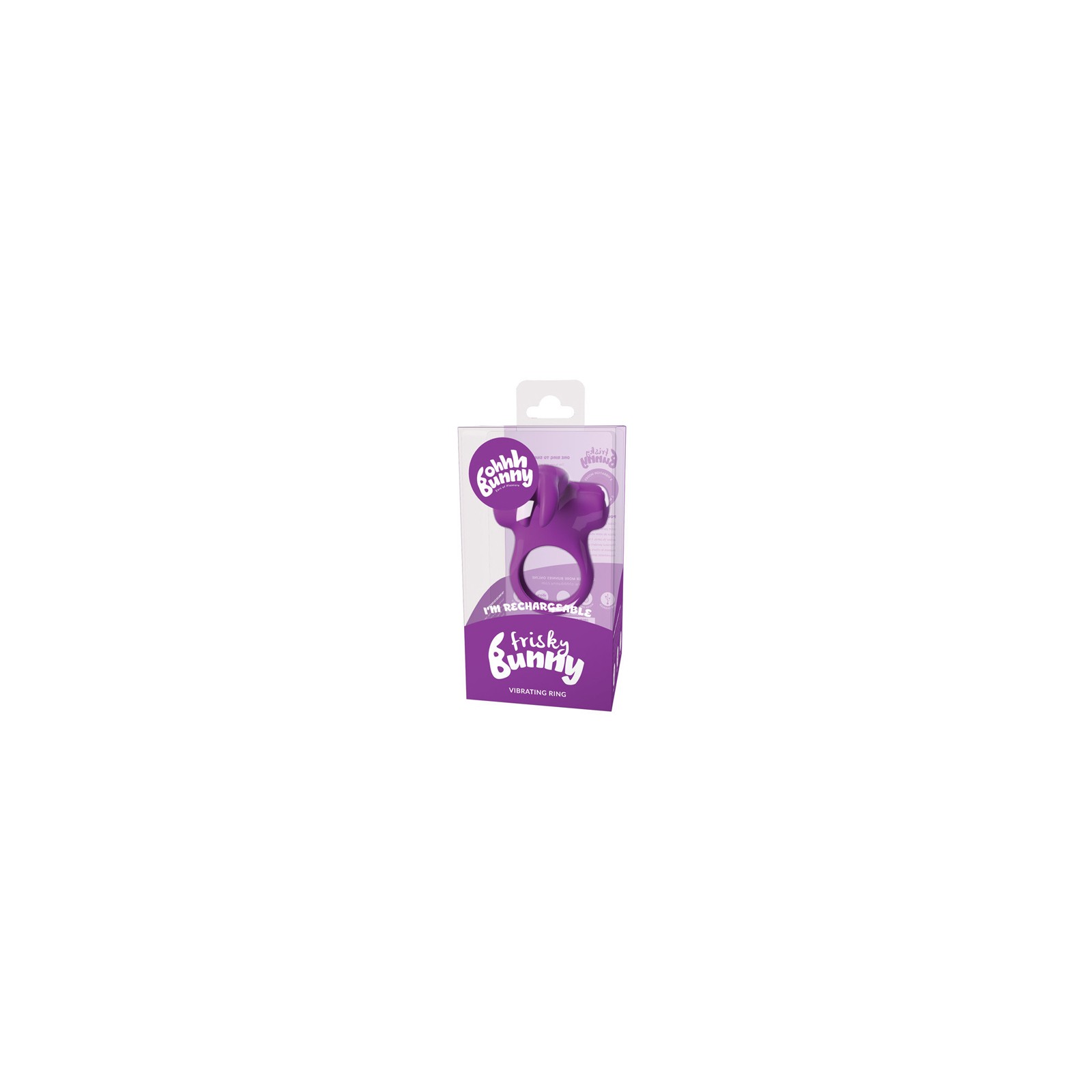 VeDO Frisky Bunny Rechargeable Vibrating Ring - Perfectly Purple