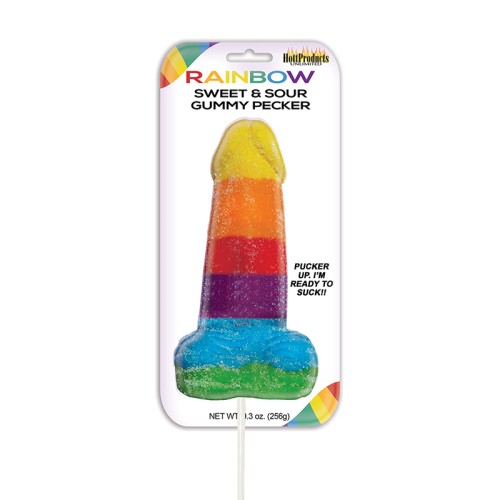 Sweet & Sour Jumbo Gummy Cock Pop for Playful Treats