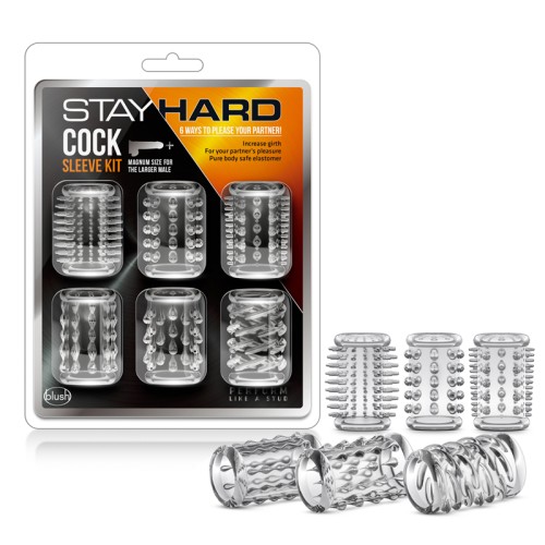 Stay Hard 6-Piece Cock Sleeve Kit Clear