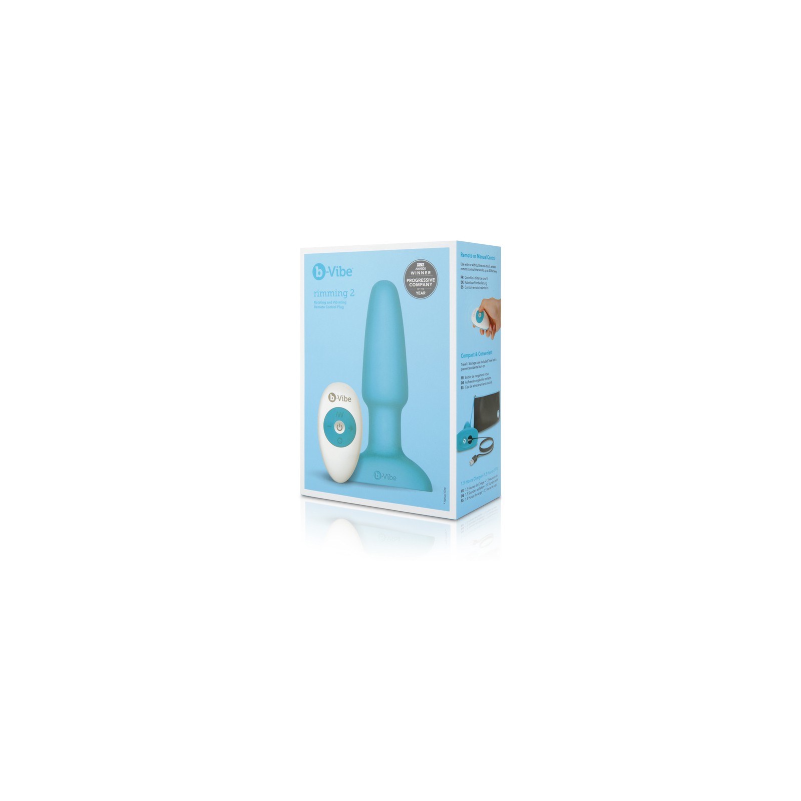 b-Vibe Rimming 2 Plug con Control Remoto - Placer Definitivo