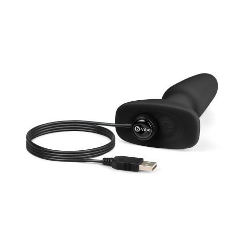 b-Vibe Rimming 2 Plug Anal Rotatorio y Vibrante con Control Remoto Negro