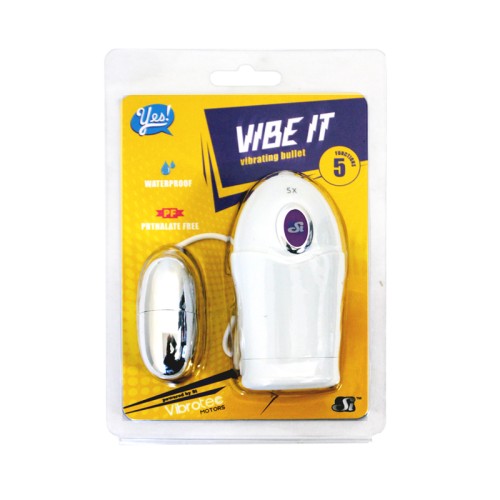 Vibe It White Waterproof Remote Control Bullet