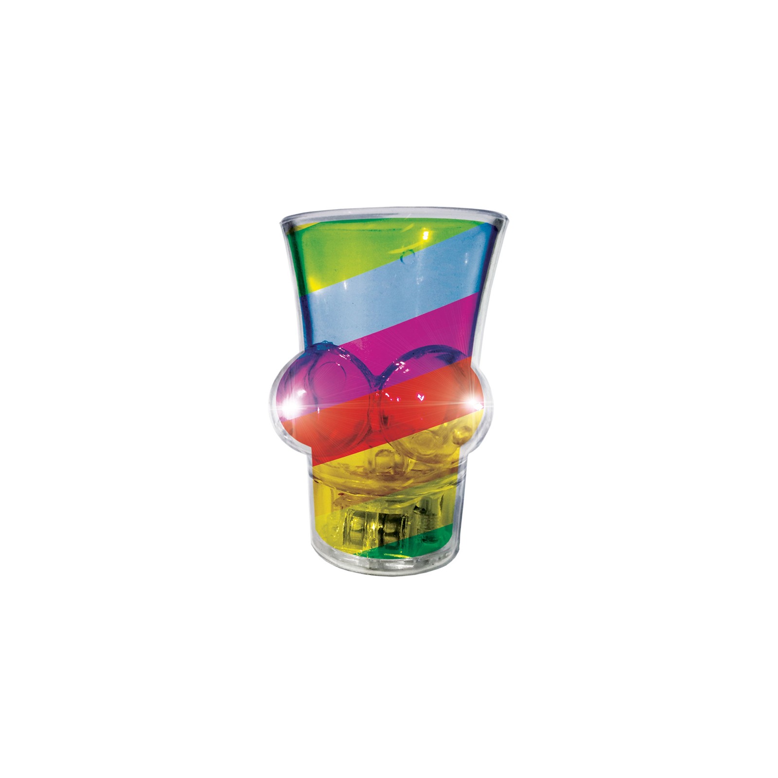 Vaso de Chupito Arcoíris con Luces para Fiestas Divertidas