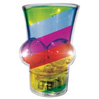 Vaso de Chupito Arcoíris con Luces para Fiestas Divertidas