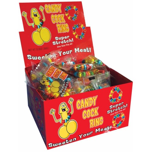 Candy Cock Ring Display of 50