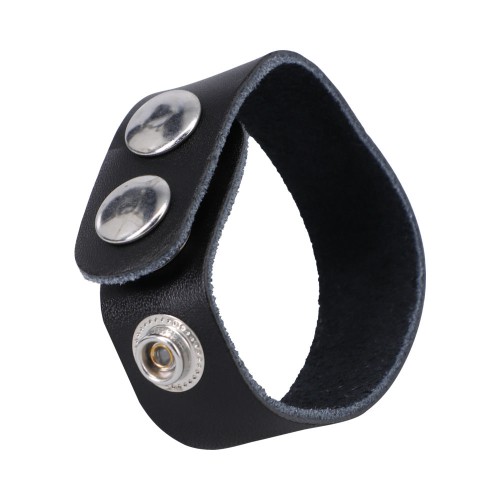 Rock Solid Adjustable Leather Cock Ring