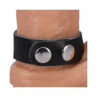 Rock Solid Adjustable Leather Cock Ring