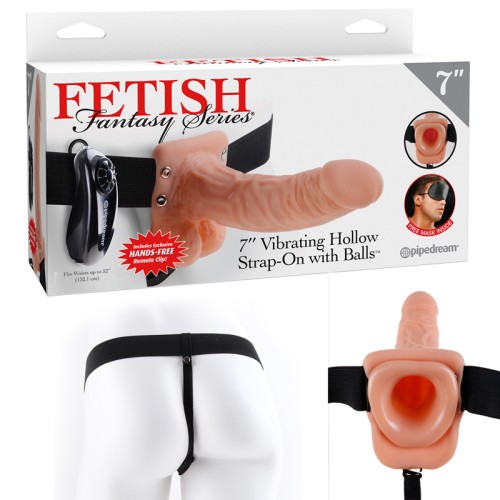 Pipedream Fetish Fantasy 7 in. Vibrating Hollow Strap-On for Couples