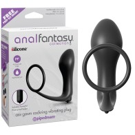 Colección Anal Fantasy Ass-Gasm Anillo Vibrador y Plug Negro