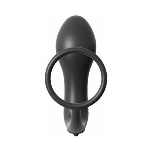 Colección Anal Fantasy Ass-Gasm Anillo Vibrador y Plug Negro