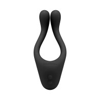 Vibrador y Anillo para Pene Tryst Negro