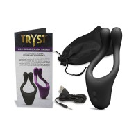 Vibrador y Anillo para Pene Tryst Negro