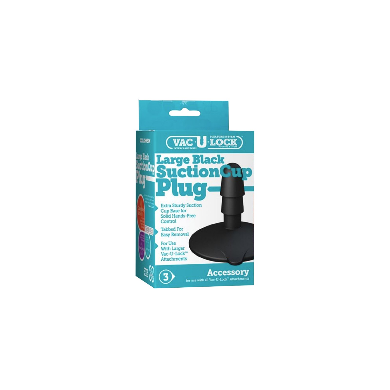 Vac-U-Lock Large Black Suction Cup Plug