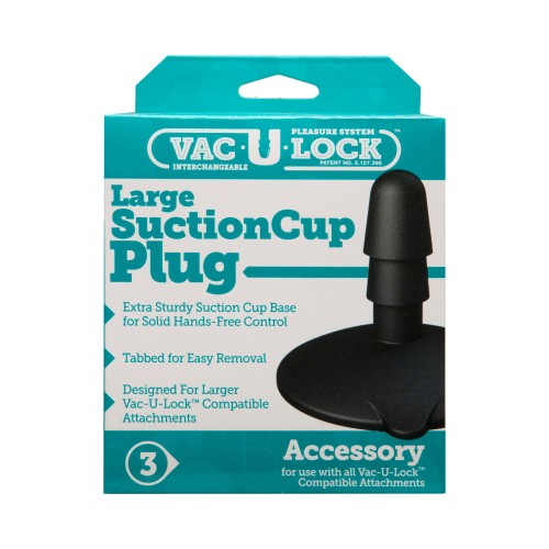 Vac-U-Lock Large Black Suction Cup Plug