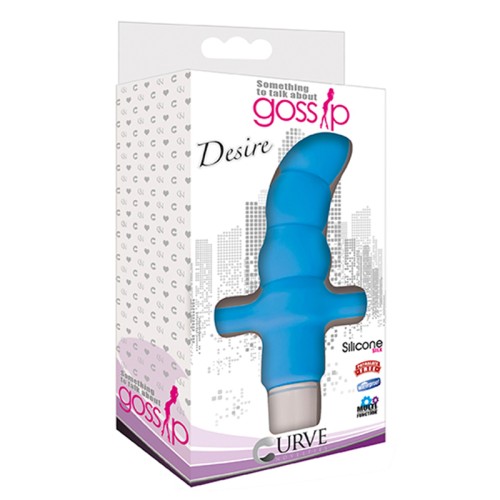 Curve Toys Gossip Desire Waterproof Anal Vibrator - Azure