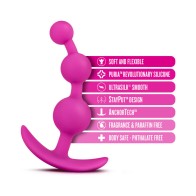 Luxe Be Me 3 Silicone Anal Beads Plug Pink