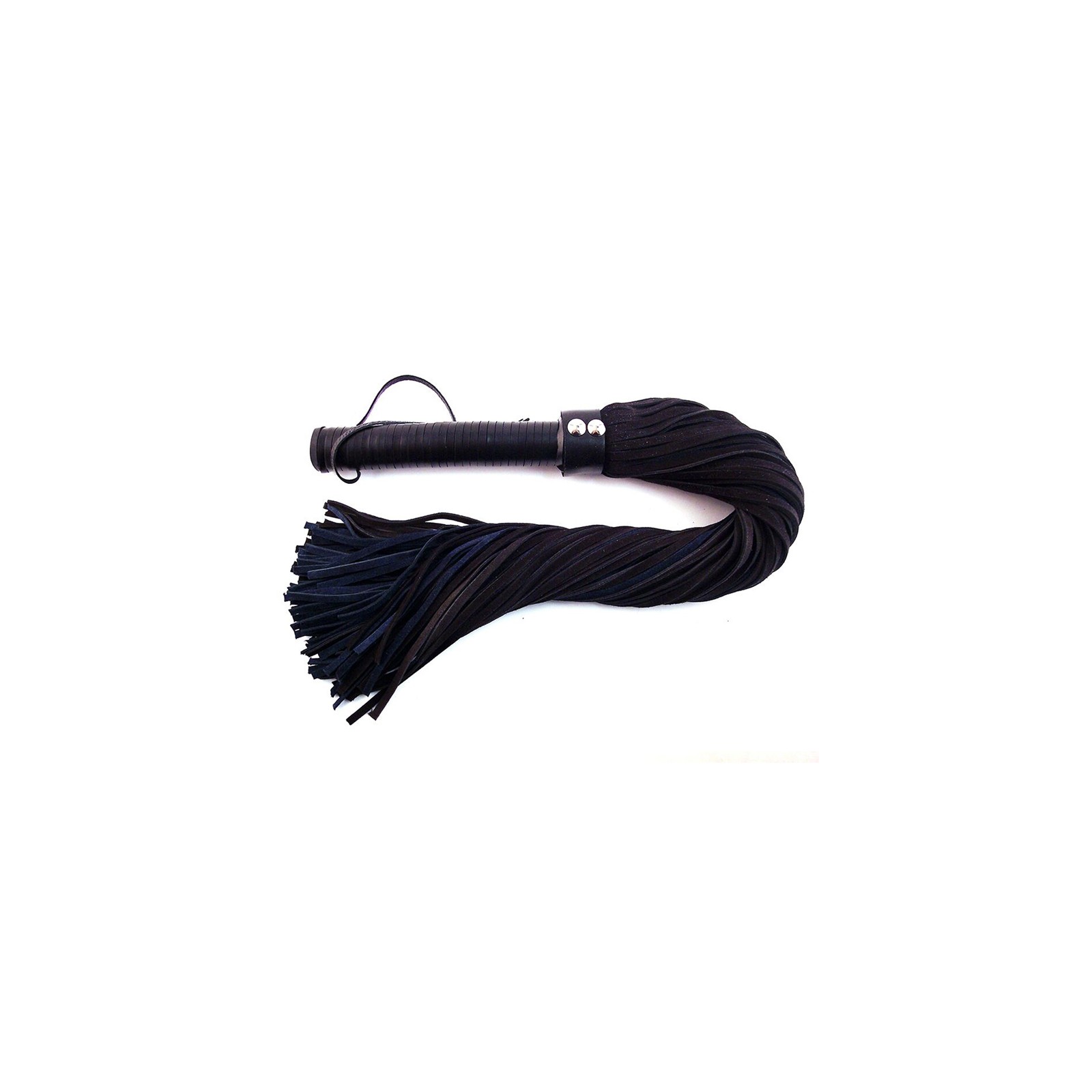 Rouge Suede Flogger with Leather Handle for BDSM