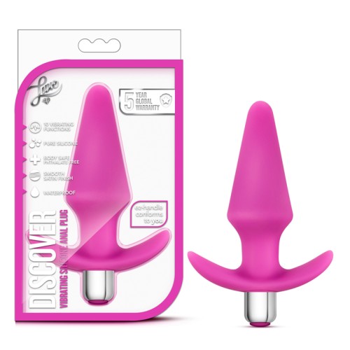 Luxe Discover Vibrating Silicone Anal Plug Pink