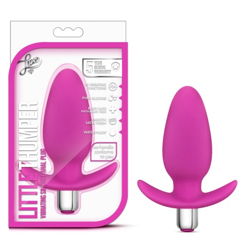 Luxe Little Thumper Vibrating Silicone Anal Plug Pink