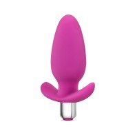 Luxe Little Thumper Vibrating Silicone Anal Plug Pink