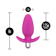 Luxe Little Thumper Vibrating Silicone Anal Plug Pink