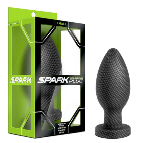 Spark Small Silicone Anal Plug Carbon Fiber