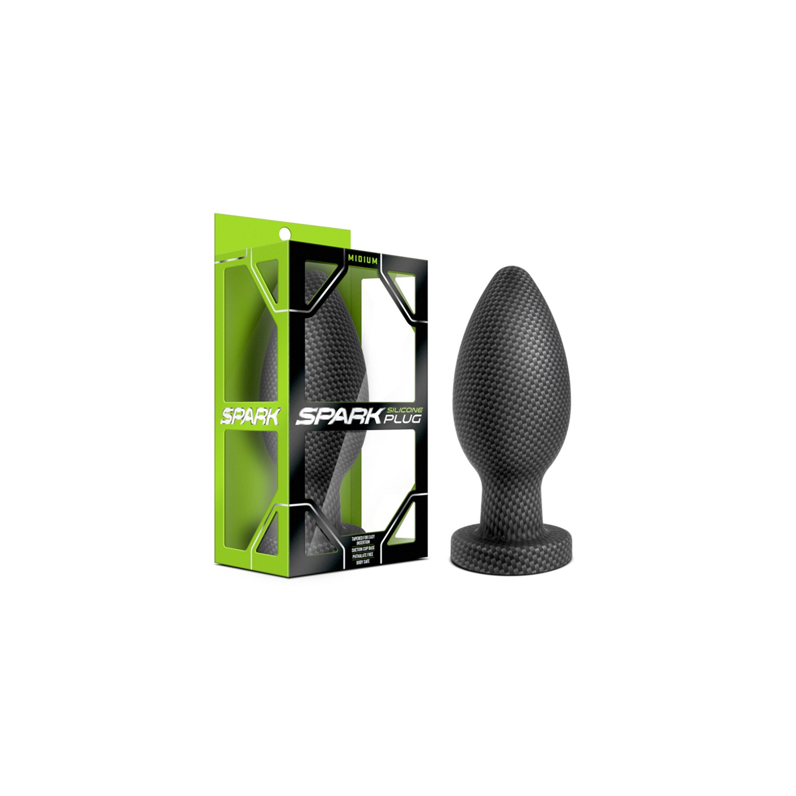 Spark Medium Carbon Fiber Silicone Anal Plug