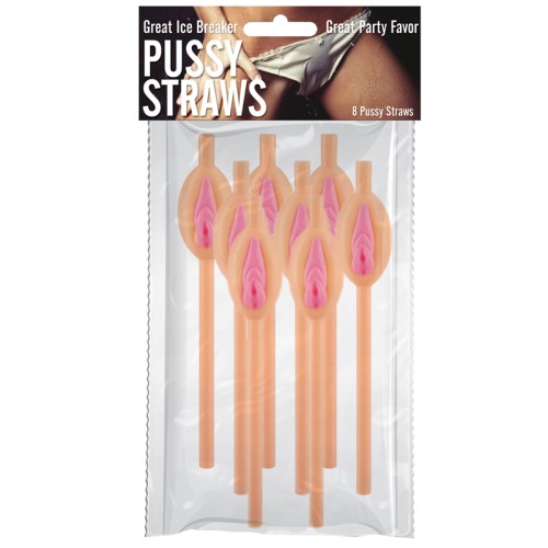 Popotes en Forma de Vagina 8Pcs Paquete - Accesorios Divertidos para Fiestas