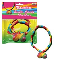 Collar de Caramelo Boobie Arcoíris para Ocasiones Divertidas