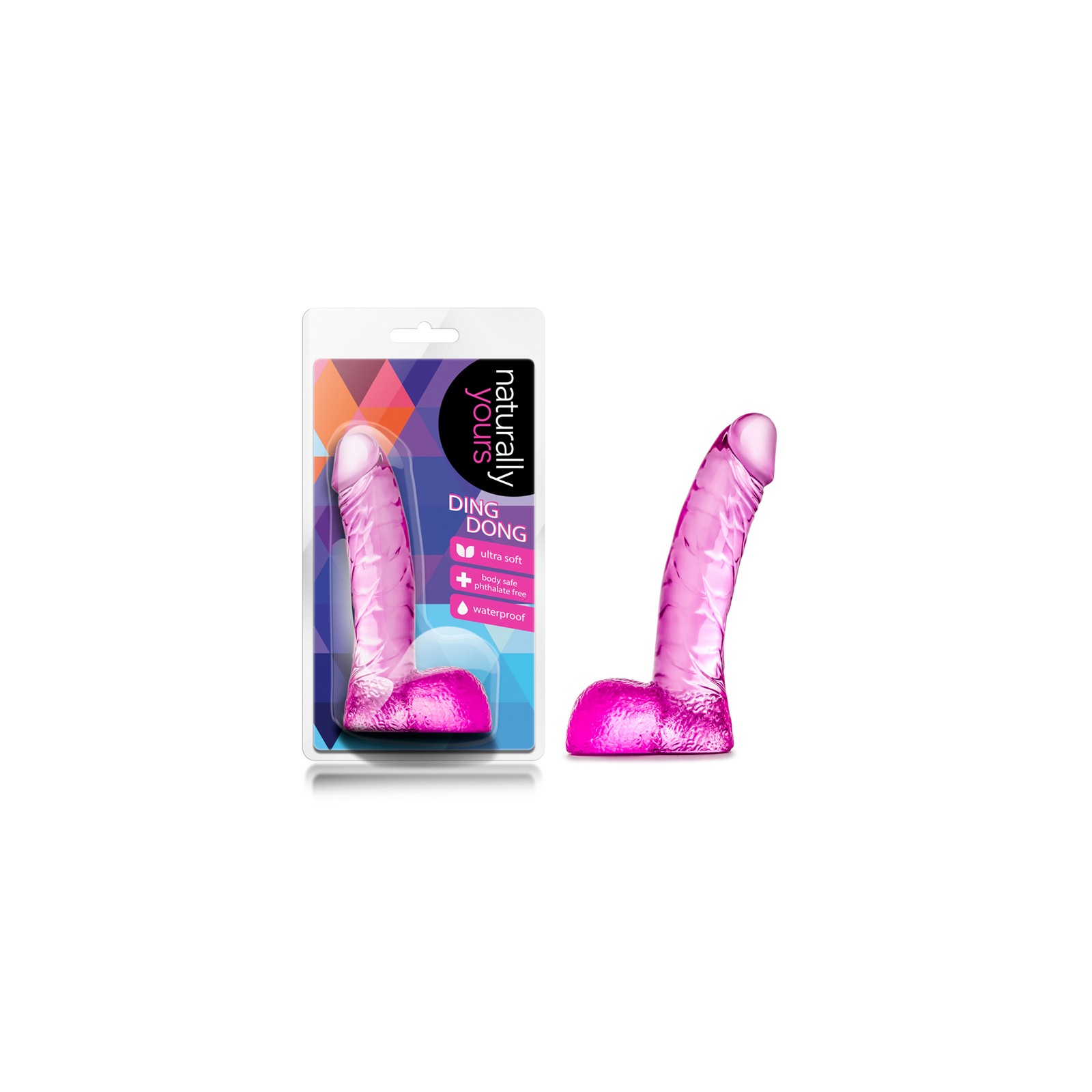 Dildo Realista Naturally Yours Ding Dong 5.5 pulgadas Rosa