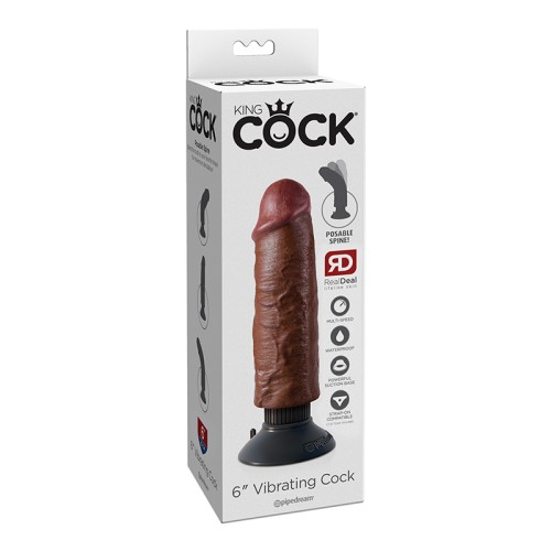 Pipedream King Cock 6 in. Vibrating Poseable Dildo