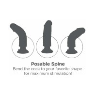 Pipedream King Cock 6 in. Vibrating Poseable Dildo