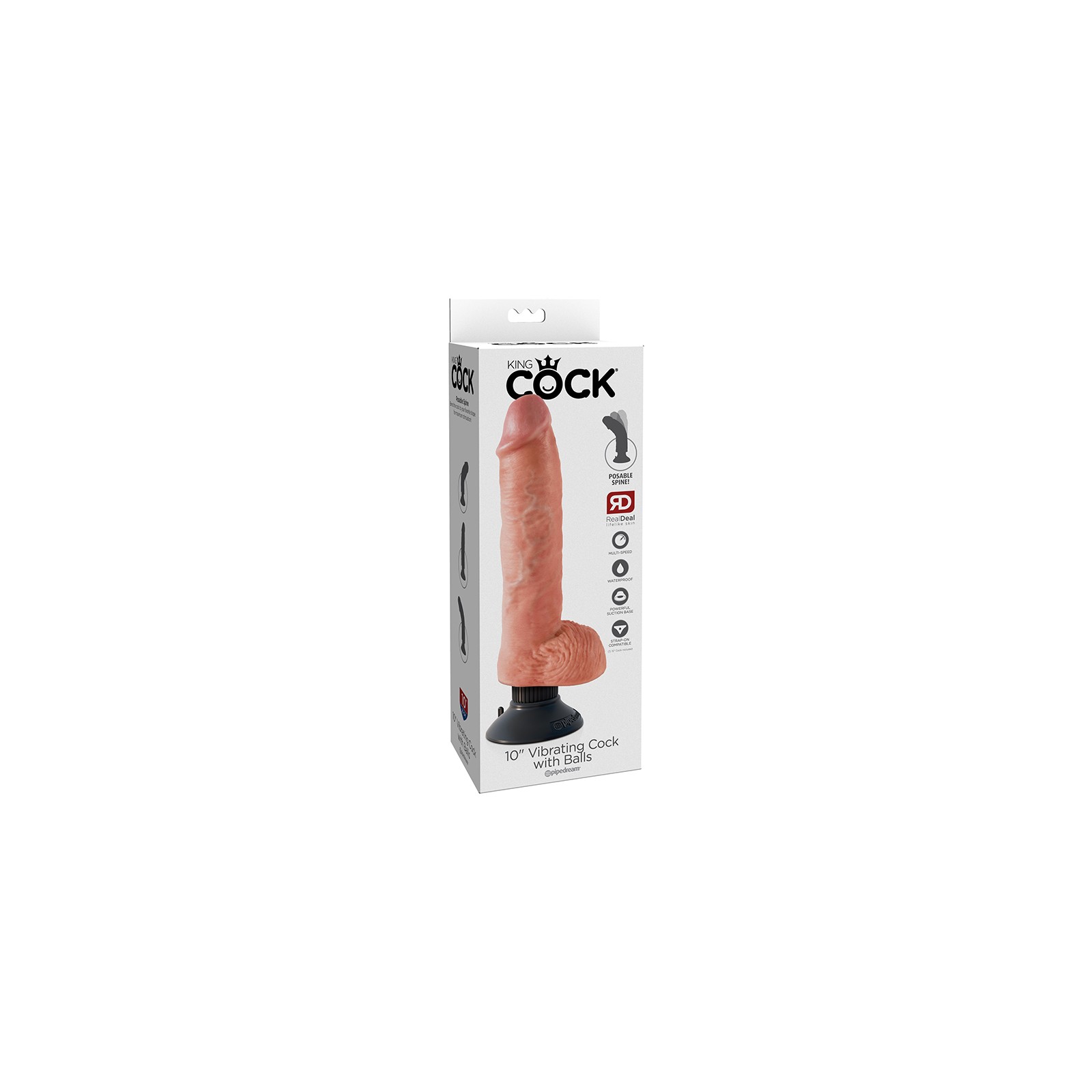 Dildo Vibrante King Cock de Pipedream de 10 in.