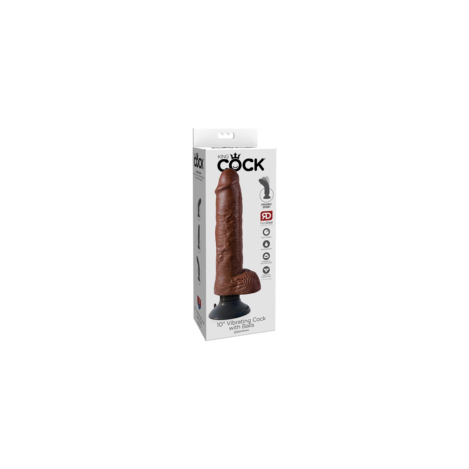 Dildo Vibrador Pipedream King Cock de 10 Pulgadas - La Herramienta de Placer Definitiva