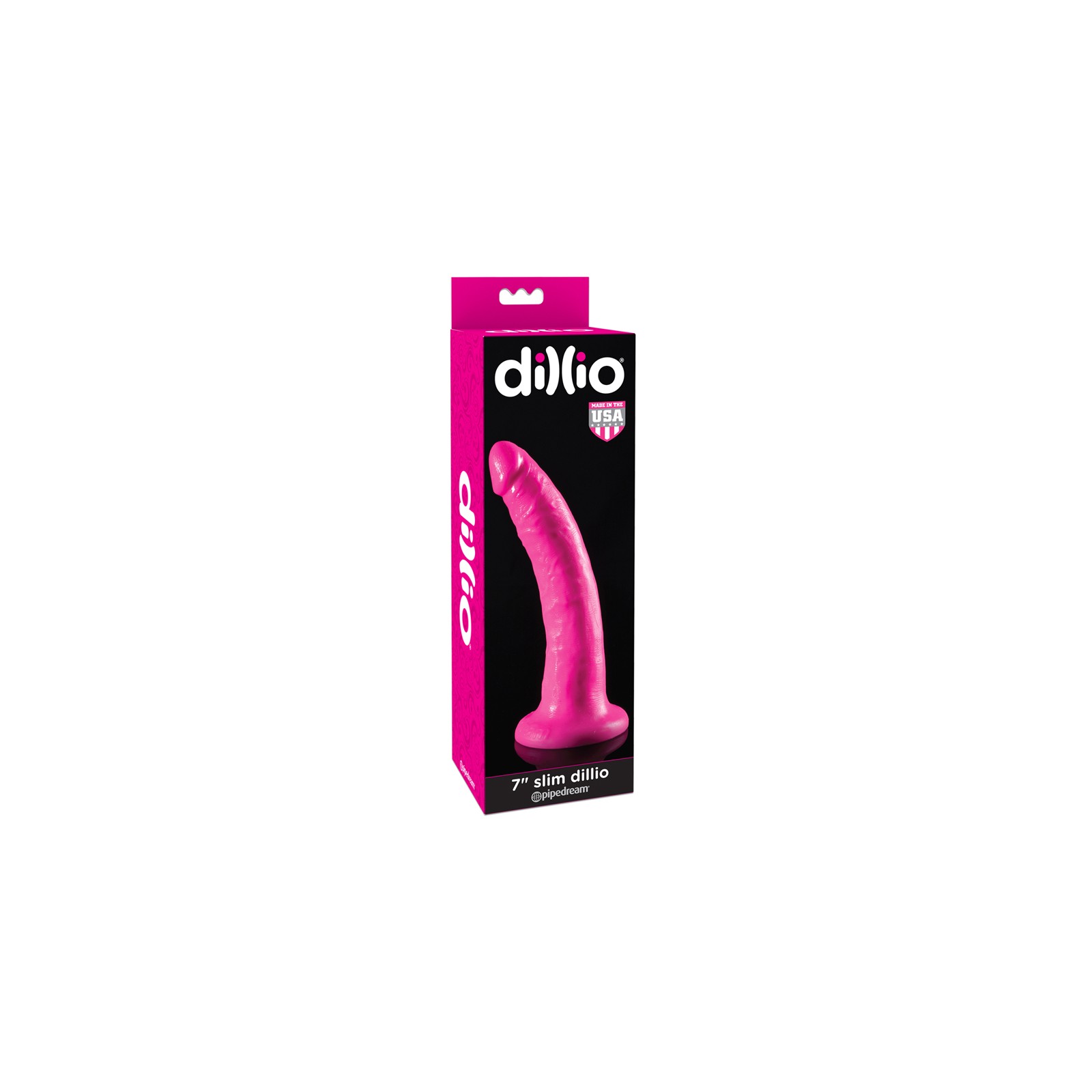 Pipedream Dillio 7 in. Slim Realistic Dildo With Suction Cup Pink