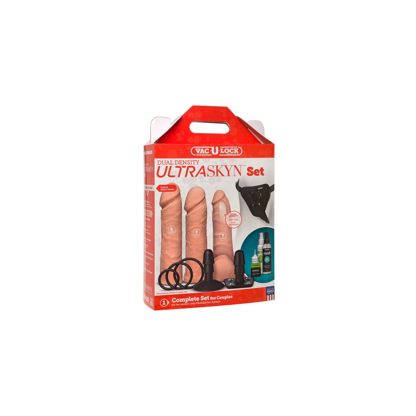 Vac-U-Lock Dual Density ULTRASKYN Set for Strap-On Fun