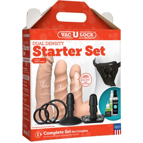 Vac-U-Lock Dual Density Starter Set Vanilla - Strap-On Pleasure