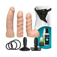 Vac-U-Lock Set de Inicio de Densidad Dual Vainilla - Placer Strap-On