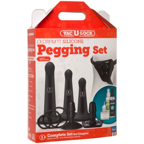 Set de Pegging de Silicona Vac-U-Lock Negro