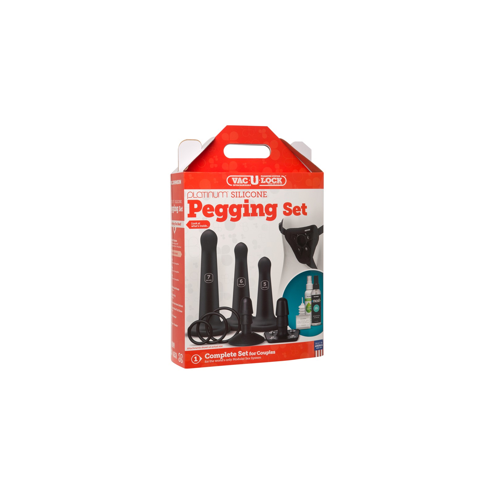 Set de Pegging de Silicona Vac-U-Lock Negro