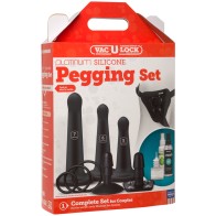 Set de Pegging de Silicona Vac-U-Lock Negro