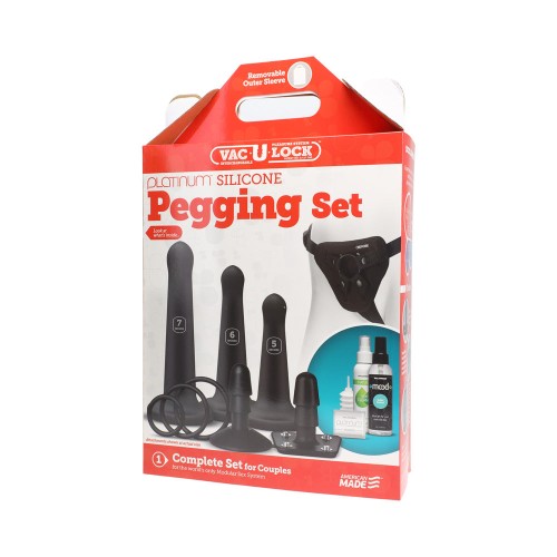 Vac-U-Lock Silicone Pegging Set Black