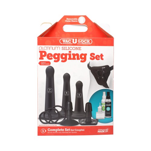 Vac-U-Lock Silicone Pegging Set Black