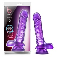 B Yours Basic 8 Realistic 9 in. Dildo with Balls Purple