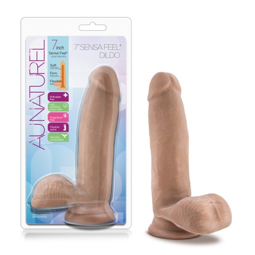 Dildo Posable de Doble Densidad Au Naturel 7 Pulgadas Beige