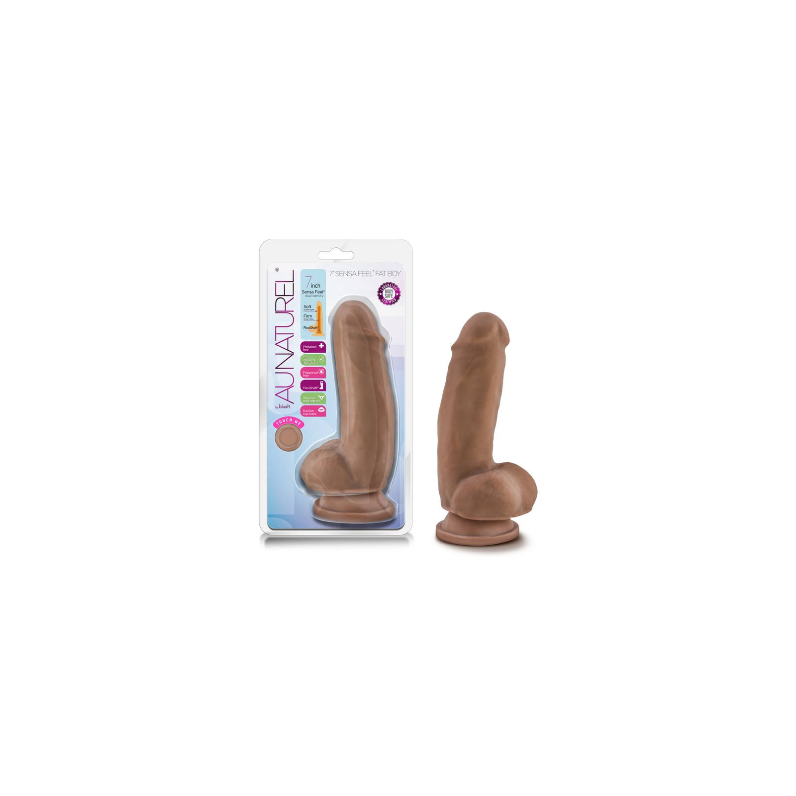 Au Naturel 7 in. Sensa Feel Fat Boy Dildo